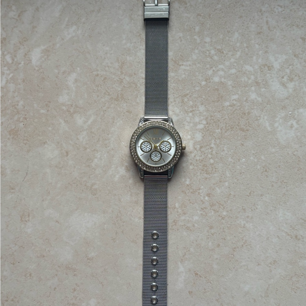 🔴 5 x $19 | Bebe Silver Mesh Watch – Elegant & Timeless Design - Picture 2 of 5